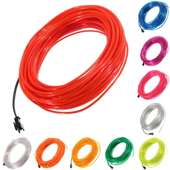Araç Araba İçi Torpido Şerit Ledi Renkli İp Neon İp Led 2 Metre ürün görseli 1