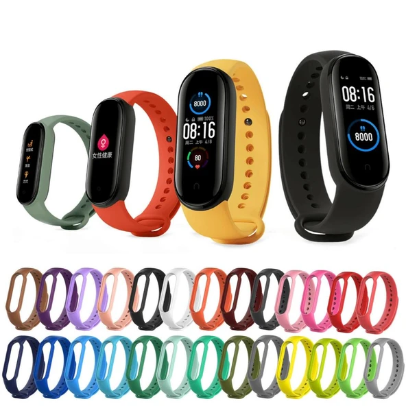 Xiaomi Mi Band 5 Mi Band 6 Mi Band 7 Uyumlu Silikon Kordon Kayış ürün görseli 1