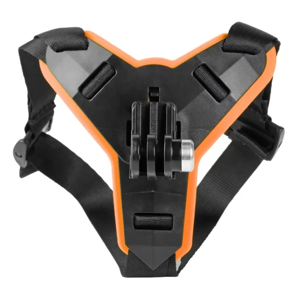 GoPro ile Uyumlu Aksiyon Kamera Kask Alt Çene Bağlantı Aparatı Pratik Turuncu ürün görseli 1