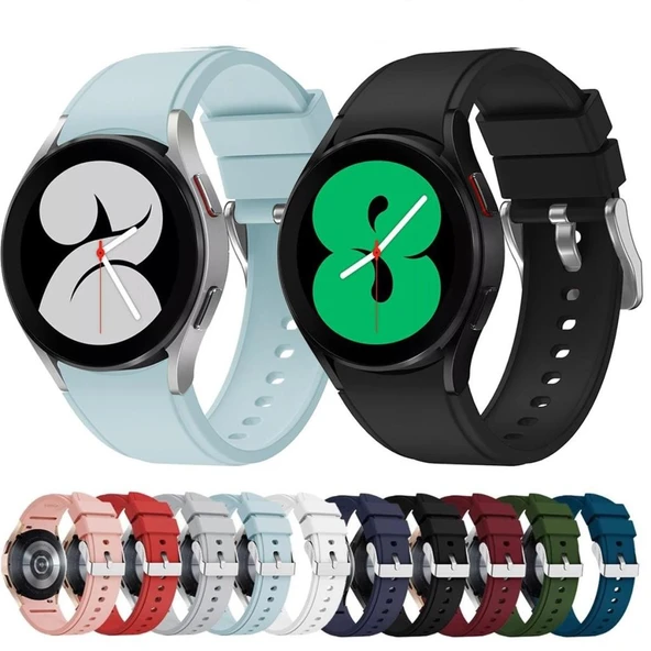 Samsung Galaxy Watch 4 5 6 7 Pro 40 42 43 44 46 47mm Uyumlu Silikon Kordon ürün görseli 1