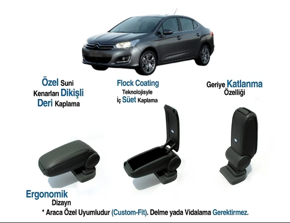 CIRÖEN C4/ C-QUATRE  ARACA ÖZEL KOL DAYAMA KOLÇAK VİDASIZ 2009 2010 2011 2012 ürün görseli 1