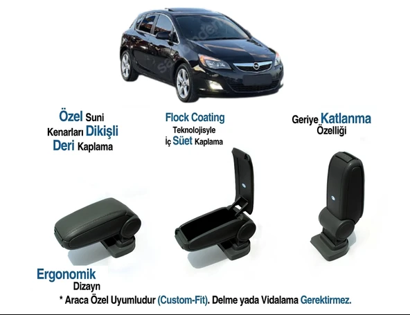 OPEL Astra J  ARACA ÖZEL KOL DAYAMA KOLÇAK VİDASIZ 2009 2010 2011  2012 ürün görseli 1