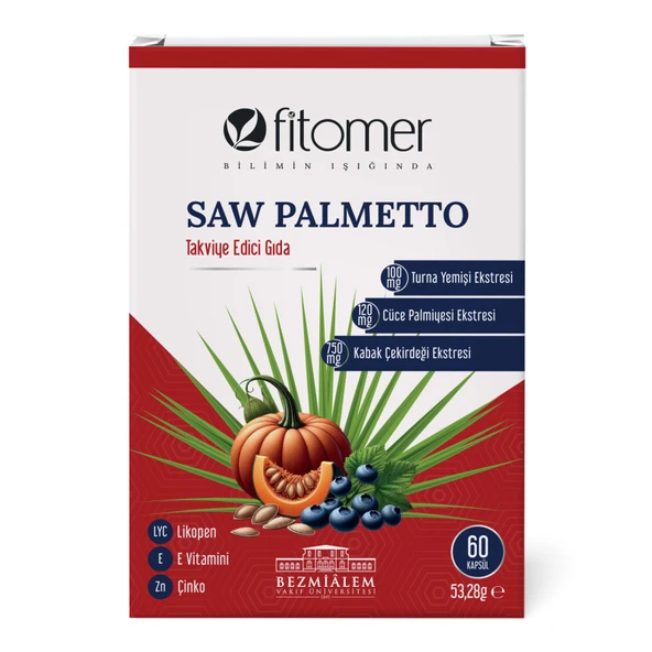 Fitomer Saw Palmetto Takviye Edici Gıda 60'lı Kapsül ürün görseli 1