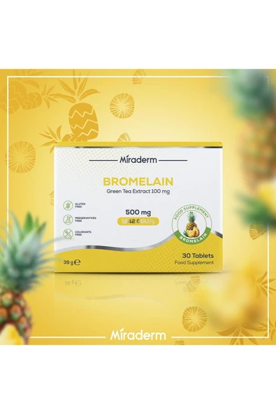 MİRADERM PHARMA MİRADERM BROMELAİN 500MG 30 TABLET - Resim 2