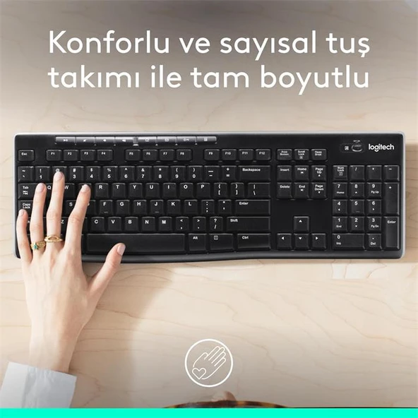 Logitech K270 920-003761 Q Kablosuz Klavye - Resim 2