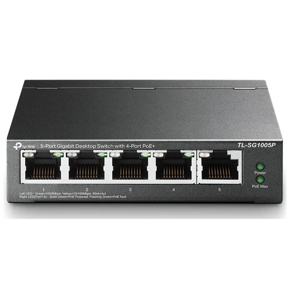 Tp Festa TL-SG1005P 65W 5GE Switch,4ü PoE,Metal ürün görseli 1