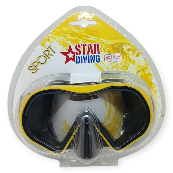 Star Diving Dalış Maskesi Yetişkin - 51702-SARI - Resim 4