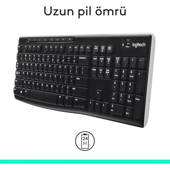Logitech K270 920-003761 Q Kablosuz Klavye - Resim 3