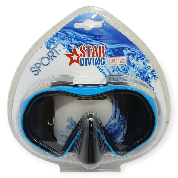 Star Diving Dalış Maskesi Yetişkin - 51702-MAVİ - Resim 4