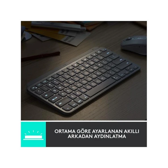 Logitech MX Keys Mini 920-010504 TKL Q Kablosuz Klavye - Resim 3