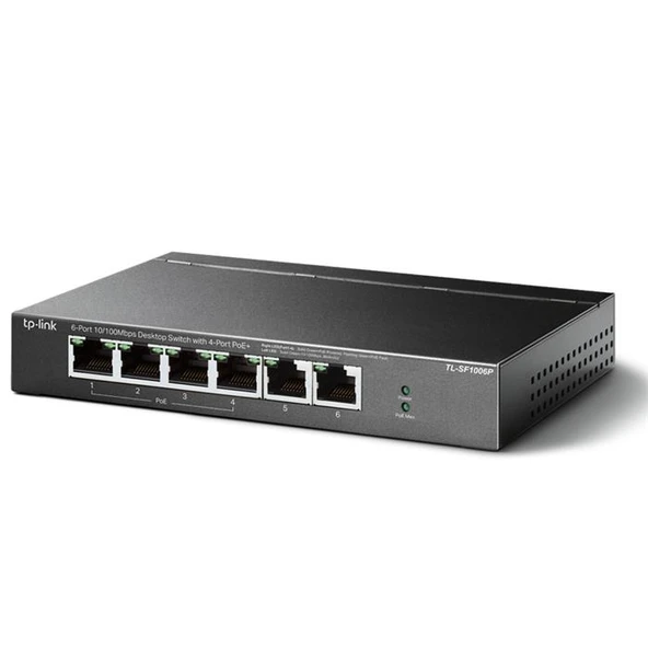 TP-Link TL-SF1006P 6 Port 10/100 Mbps Switch - Resim 2