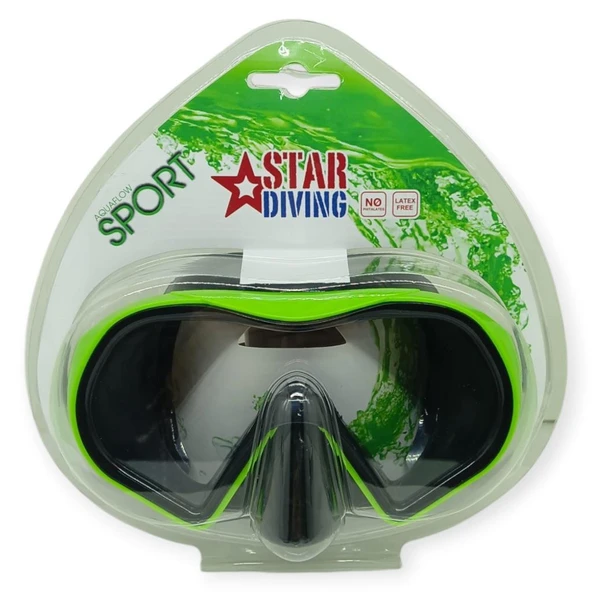 Star Diving Dalış Maskesi Yetişkin - 51702-YEŞİL - Resim 4