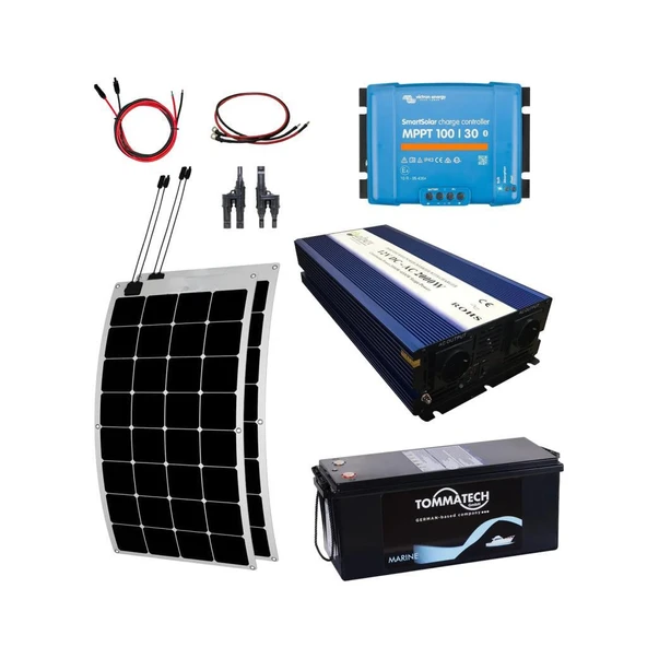 2040W Marin Solar Paketi 170W Esnek Panel 2000W UPS İnverter 2.6KW Lityum Batarya ürün görseli 1