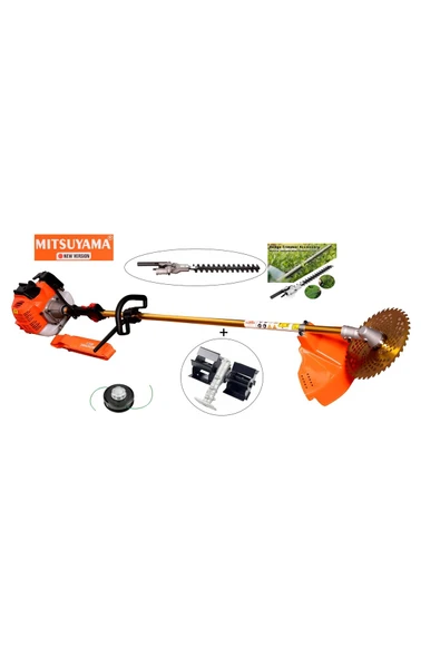 Mitsuyama Japon Yan Tırpan + Paletli Çapa + Çit Kesme Makinesi 4.2kw 5.7hp ürün görseli 1