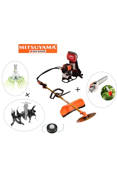 Mitsuyama Japon Sırt Tırpan + Dal Testere + Zeytin Hasat + Akrep Çapa Makinesi 4.2kw 5.7hp ürün görseli 1