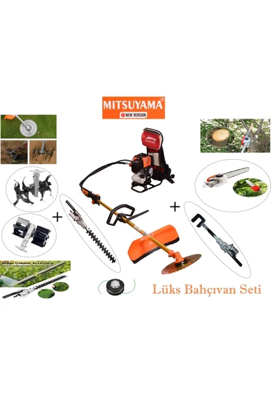 Mitsuyama Japon Sırt Tırpan Lüks Bahçıvan Seti 4.2kw 5.7hp ürün görseli 1
