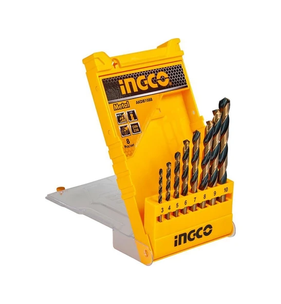 Ingco AKDB1088 8'li HSS Matkap Ucu seti ürün görseli 1