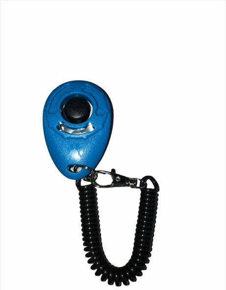 Köpek Eğitimi için Kayışlı Clicker 6 cm. Mavi ürün görseli 1