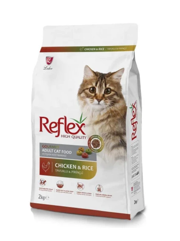 Reflex Beyaz Multicolor Tavuklu Renkli Yetişkin Kedi Mamas 2 Kg ürün görseli 1
