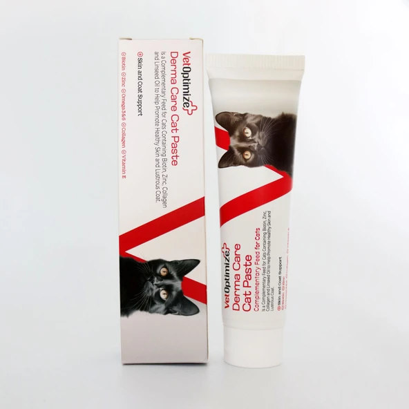 VetOptimize Derma Care Cat Pasta (Kediler Için Sağlıklı Tüy ve Cilt Gelişimi Desteği) 100 gr ürün görseli 1
