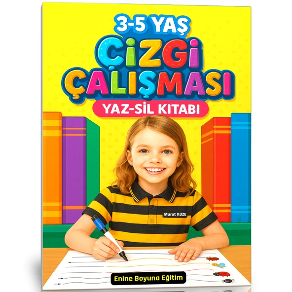 3-5 YAŞ Çizgi Çalışması YAZ-SİL Kitabı ürün görseli 1