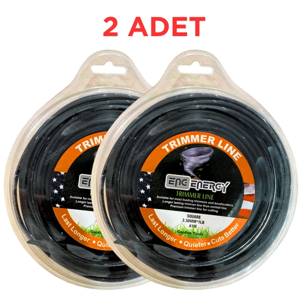 ENG ENERGY MİSİNA 3.3 mm 41mt 4 KÖŞE SİYAH - 2 ADET ürün görseli 1