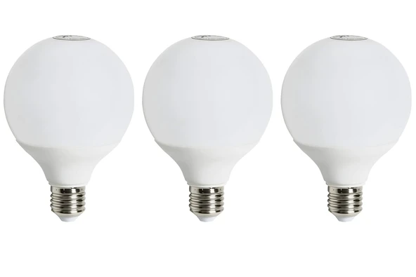 15watt E27 Duylu 6500kelvin Beyaz Işık 1350lümen A Enerji G95 Led Glop Ampul 3 ADET ürün görseli 1