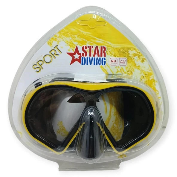 Star Diving Dalış Maskesi Yetişkin - 51703-SARI - Resim 2