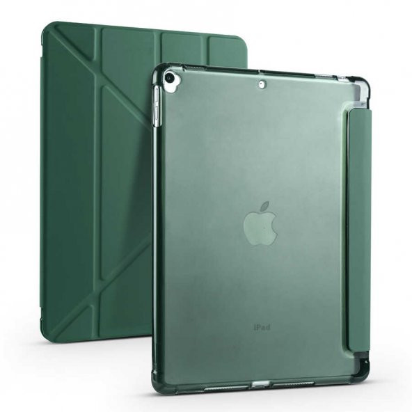 iPad 10.2 2021 (9.Nesil) Kılıf Kalem Bölmeli Smart Cover Standlı Kapaklı ürün görseli 1