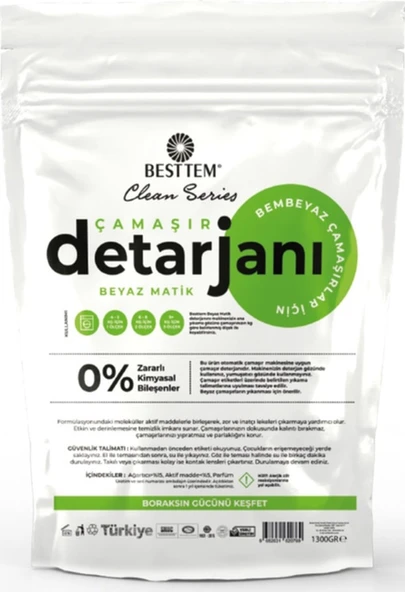 BESTTEM ÇAMAŞIR DETERJANI BEYAZ-1300GR ürün görseli 1