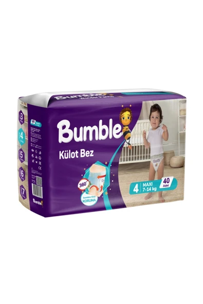 Bumble Maxi Külot Bebek Bezi 4 Beden 7-14 Kg 40 Adet ürün görseli 1