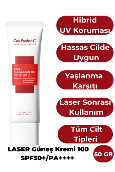 CELL FUSİON C LASER YAŞLANMA KARŞITI YÜKSEK KORUYUCU TÜM CİLT TİPLERİ IÇİN PA GÜNEŞ KREMİ 50 ML ürün görseli 1