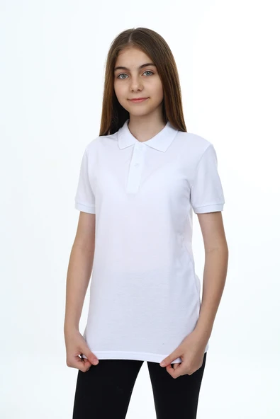 Toontoy Unisex Çocuk Polo Yaka Düğmeli Kısa Kollu Tişört ürün görseli 1