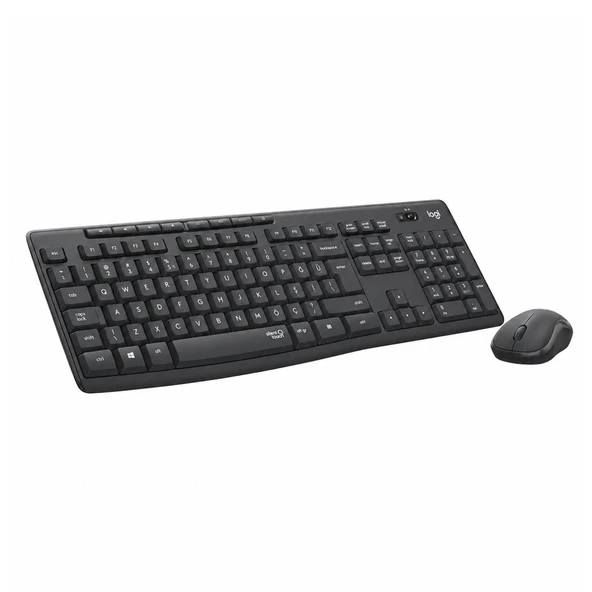 Logitch MK295 Q Türkçe Kablosuz Siyah Klavye Mouse Set ürün görseli 1