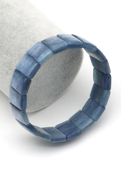 Kyanit Doğal Taş Bileklik 11 x 16 mm Özel Kesim ürün görseli 1