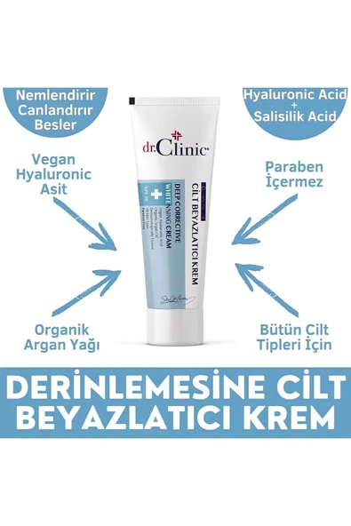 DR.CLİNİC DERİNLEMESİNE CİLT BEYAZLATICI KREM 50 ML ürün görseli 1