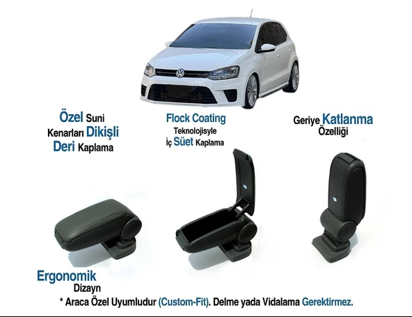 POLO 6R 6C ARACA ÖZEL KOL DAYAMA VİDASIZ KOLÇAK 2009 2010 2011 2012 2013 2014 2015 2016 2017 ürün görseli 1
