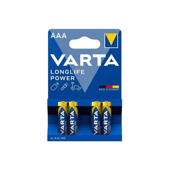 Varta Pil Longlife Power Alkaline 1.5V AAA Micro 4 lü ürün görseli 1
