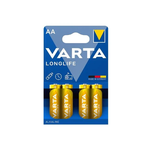 Varta Pil Longlife Alkaline 1.5V AA Mignon 4 lü ürün görseli 1