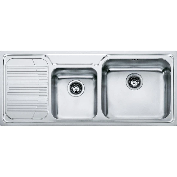 Franke Galassia Gax 621 Sol Damlalıklı 2 Gözlü Paslanmaz Çelik Mutfak EviyeSİ 50x116cm ürün görseli 1