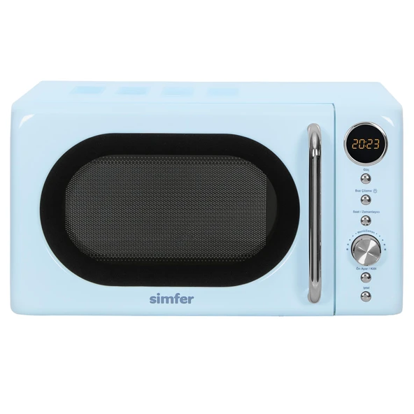 Simfer SK4606  Retro Mavi Dijital Mikrodalga Fırın ürün görseli 1