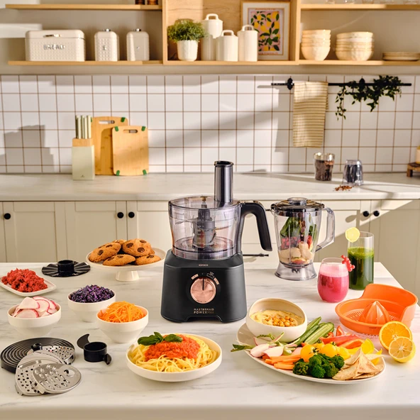 Karaca Mastermaid Power Max 11 in 1 Mutfak Robotu 2500W Black Copper ürün görseli 1
