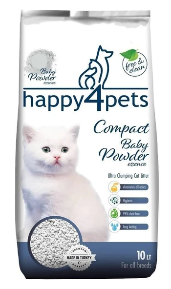 Happy Pet Bebek Pudralı Topaklaşan Kedi Kumu 10 kg ürün görseli 1