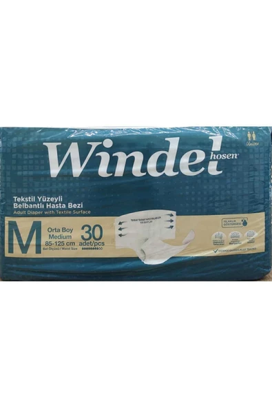 Windelhosen Bel Bantlı Medium Hasta Alt Bezi 30lu 2 paket (60adet) ürün görseli 1
