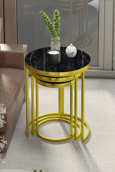 ZİGON SEHPA C LÜX GOLD BENDİR - Resim 3