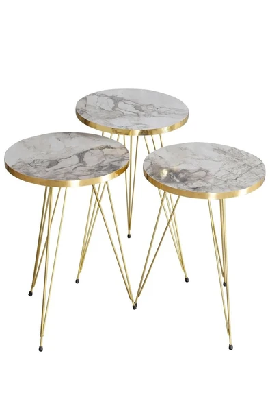 Zigon Sehpa Gold Efes Tel - Resim 2
