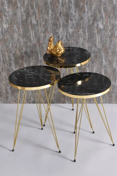 Zigon Sehpa Gold Bendir Tel ürün görseli 1