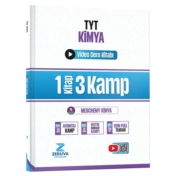 Zeduva Yayınları Meschemy Kimya TYT Kimya 1 Kitap 3 Kamp Video Ders Kitabı ürün görseli 1