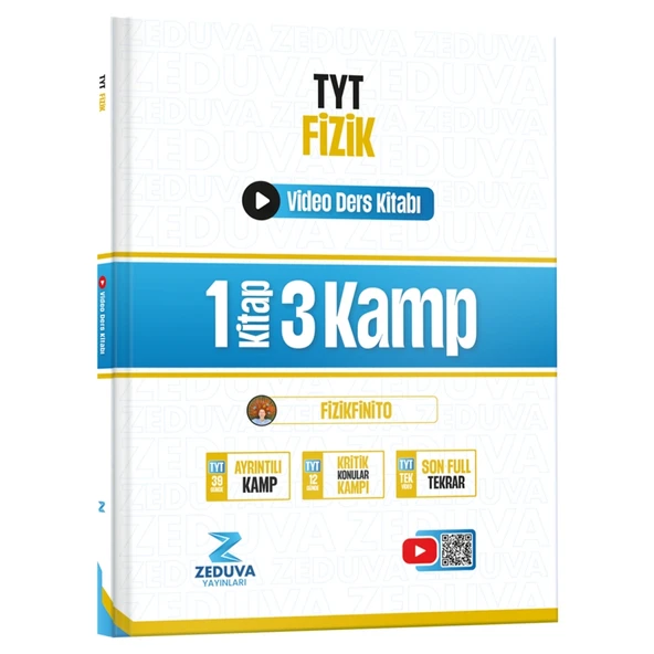 Zeduva Yayınları Fizikfinito TYT Fizik 1 Kitap 3 Kamp Video Ders Kitabı ürün görseli 1