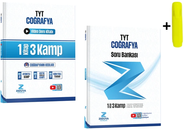 Zeduva Coğrafyanın Kodları TYT Coğrafya 1 Kitap 3 Kamp Video Ders Kitabı Ve Soru Bankası ürün görseli 1